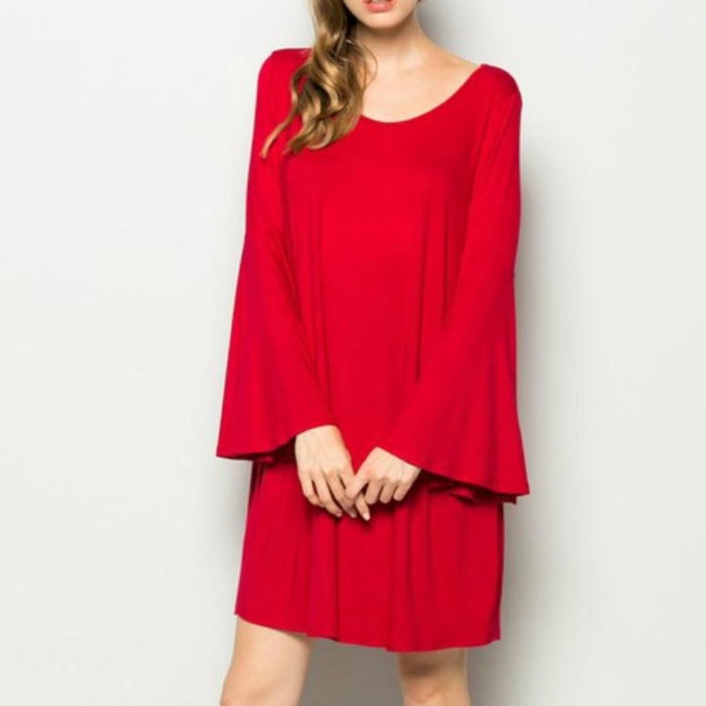 Bell sleeve Jersey dress sz L